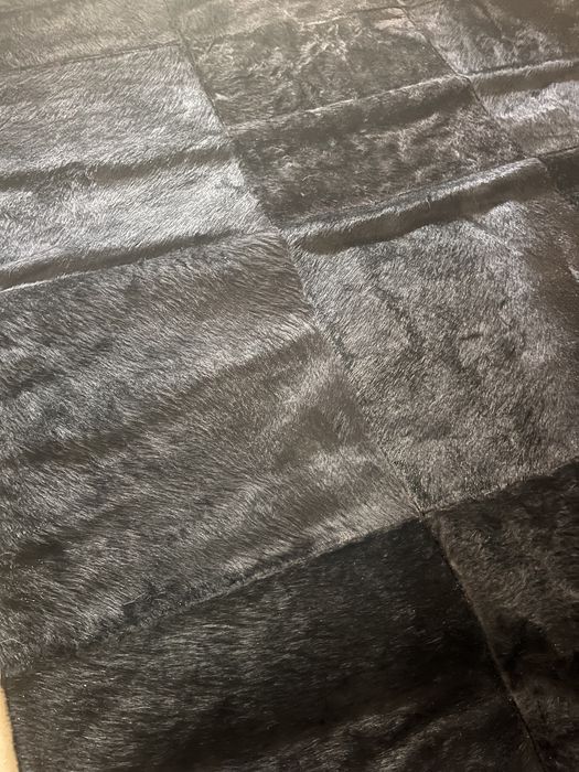 Tapete patchwork pele natural preto