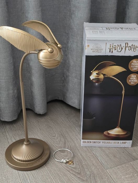 Harry Potter Lampka nocna lub do nauki bransoletka bangle Złoty Znicz charms latający klucz