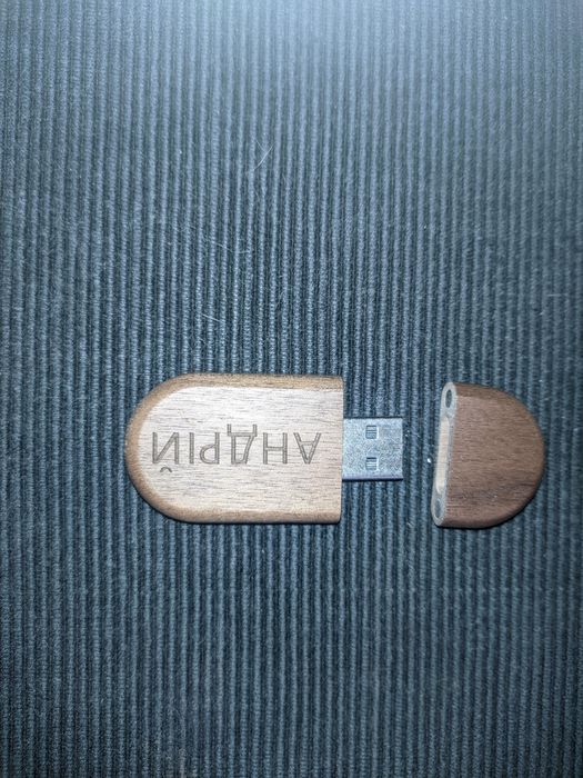 ~Флешка дерев'яна подарункова на 64GB USB 2.0 + OTG перехідник