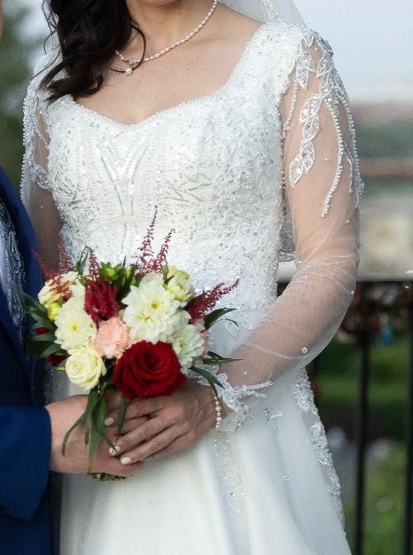 Suknia ślubna Premium 2026 roz 38/40 z Salonu Atelier White Angel Exclusive wg projektu warszawskiej projektantki Agnieszki Chudej