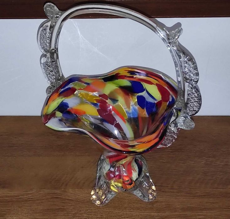 Ząbkowice Wazon / Patera / Koszyk Szklany Kolor