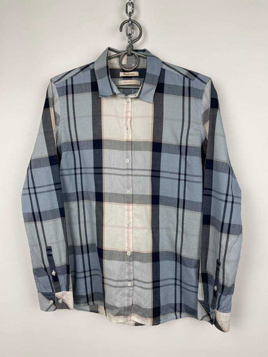 Barbour жіноча блакитна сорочка в клітинку