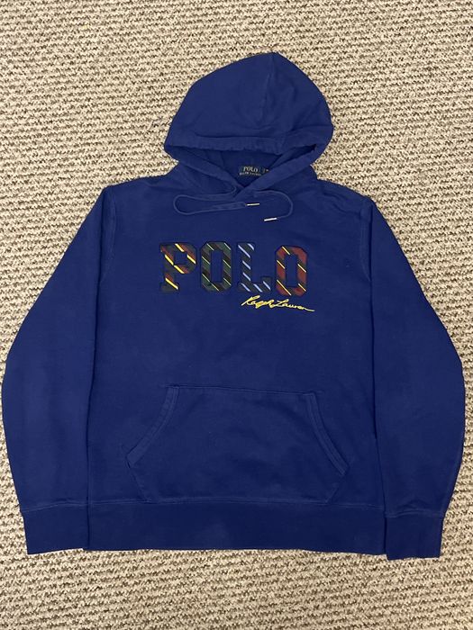 New Polo Ralph Lauren Navy Script Logo Varsity College Hoodie ЛЕГИТ
