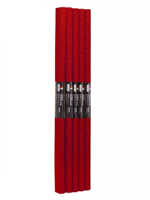 Paczka Bibułą marszczona aluminiowa 50X100 czerwony 5 rolek. Nowy Produkt