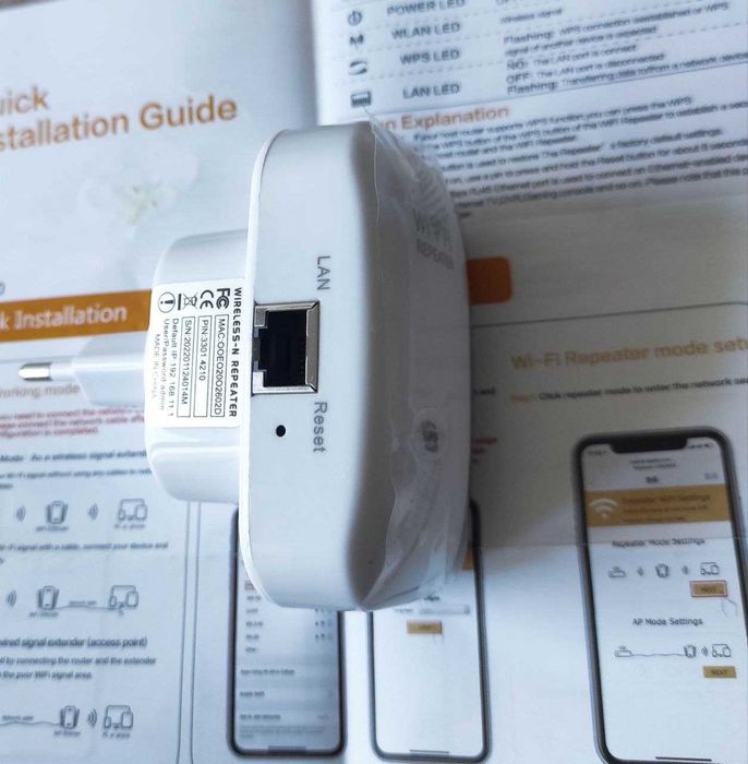 Wzmacniacz sygnału Wi-FI Mocny Repeater Access Point Router 300 Mbs