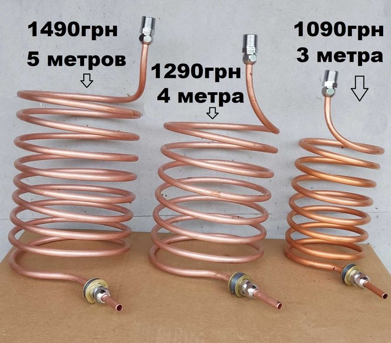 Медный змеевик для Дистиллятора, Мідний змійовик дистилятор