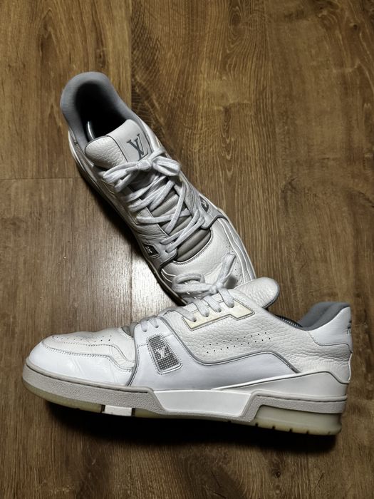 Louis vuitton trainer meskie buty biale beżowe oryginalne