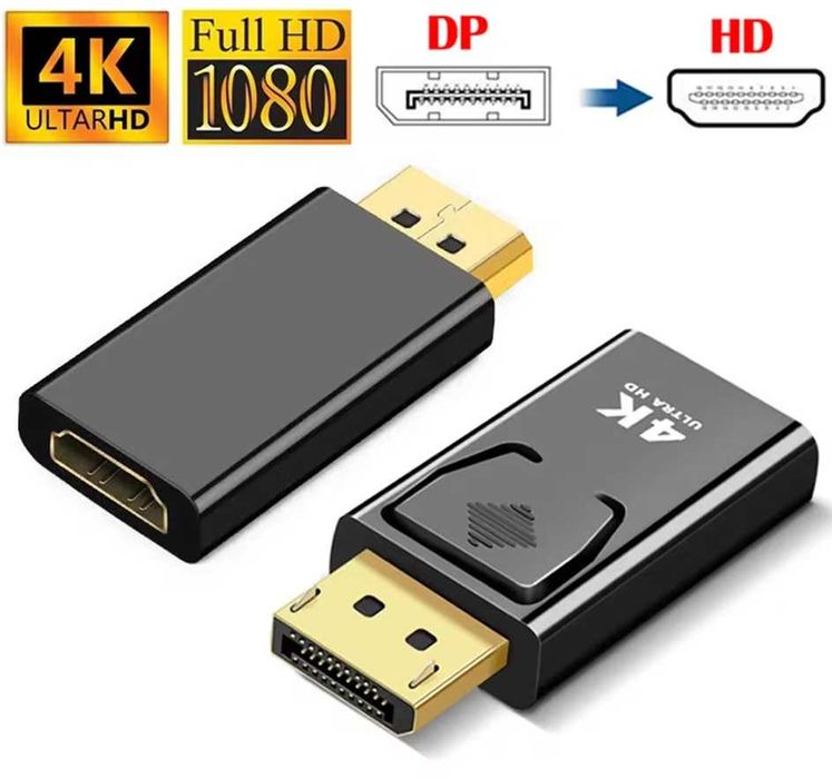 Шнур кабель переходник адаптер HDMI DP DVI VGA DisplayPort 4K сплиттер