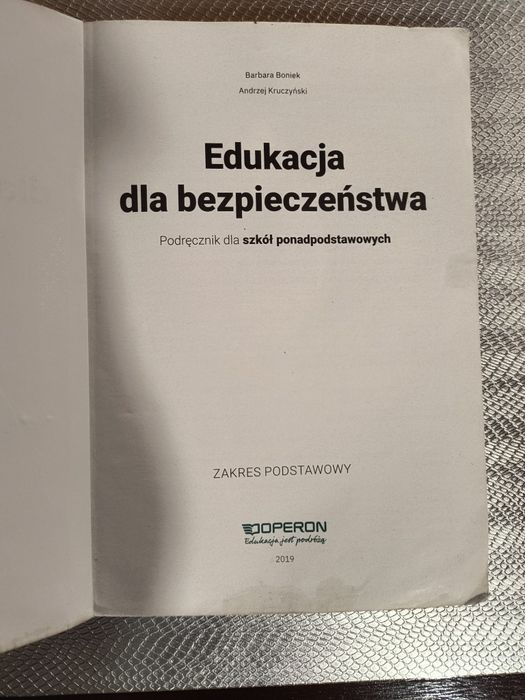 Edukacja dla bezpieczeństwa Linia ll operon zakres podstawowy