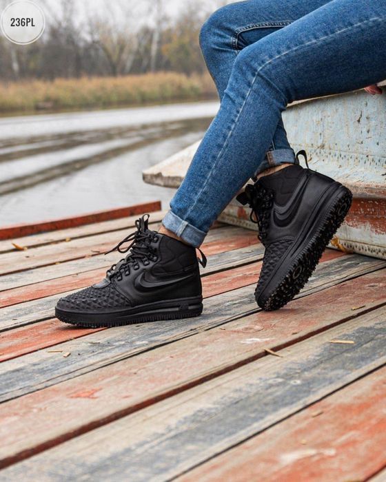 ІДЕАЛЬНО НА ЗИМУ‼️Кросівки Nike Lunar Force DuckBoot Black(Чорні),найк