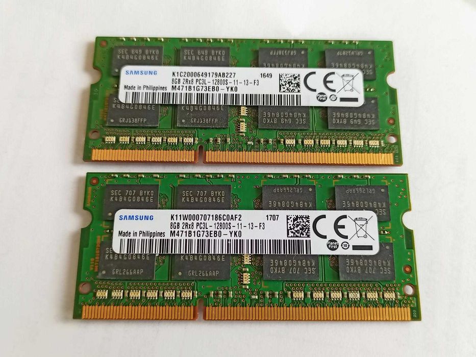 8GB  DDR3 1600Mhz Samsung PC3L 12800 Оперативна пам'ять для ноутбука.