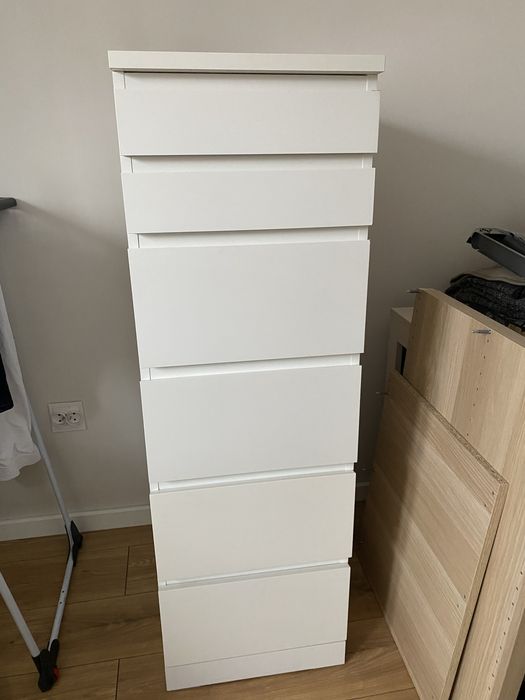 Komoda Malm biała 6 szuflad