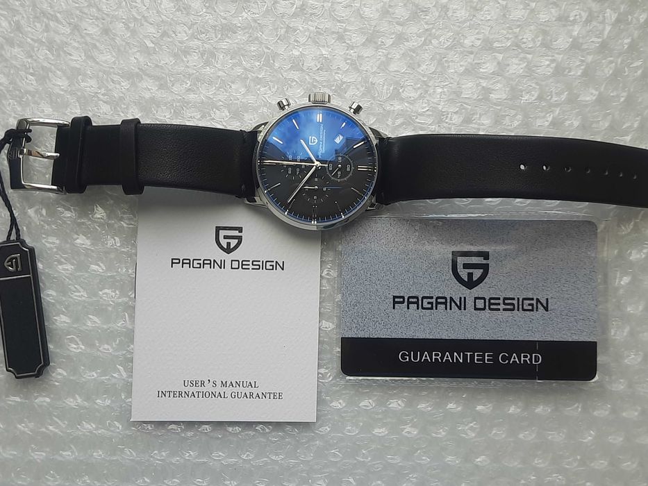Pagani Design PD-2720K - Хронограф на 100 м - Сталь + Шкіра
