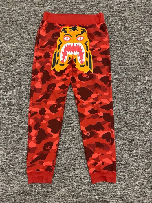 Bape tiger pants red