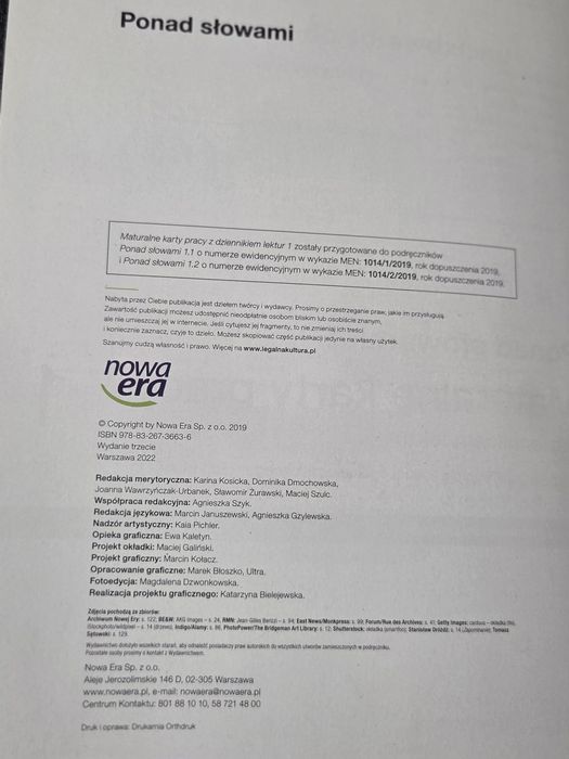 Ponad słowami 1- maturalne karty pracy