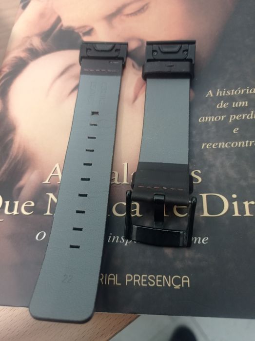 Bracelete Garmin 26mm em pele