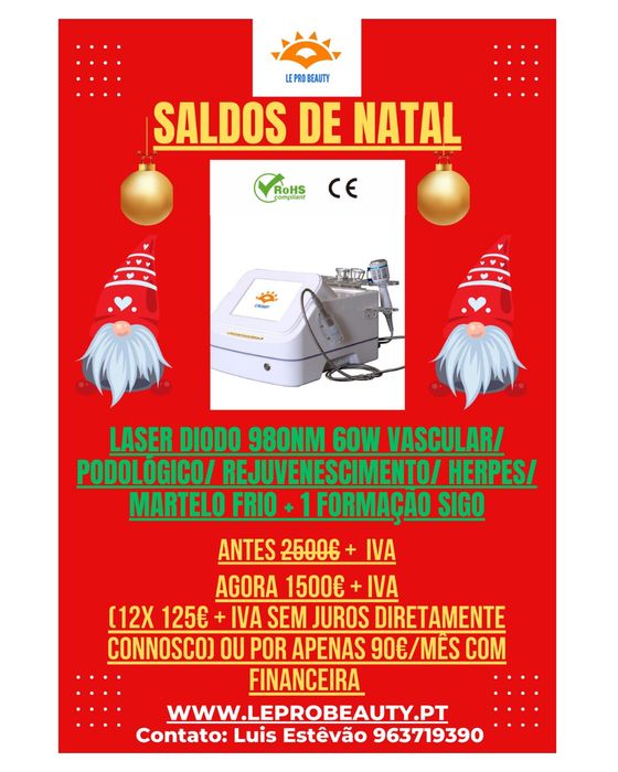 Laser Diodo 980nm 60W podológico e Vascular