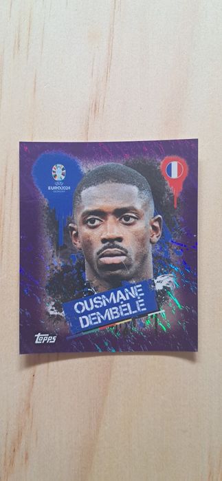 Cromo futebol de Ousmane Dembele(Euro 2024)da Panini