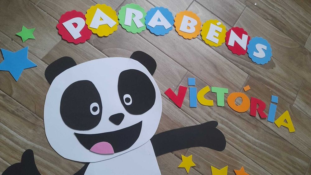 Canal panda painel festa adesivo