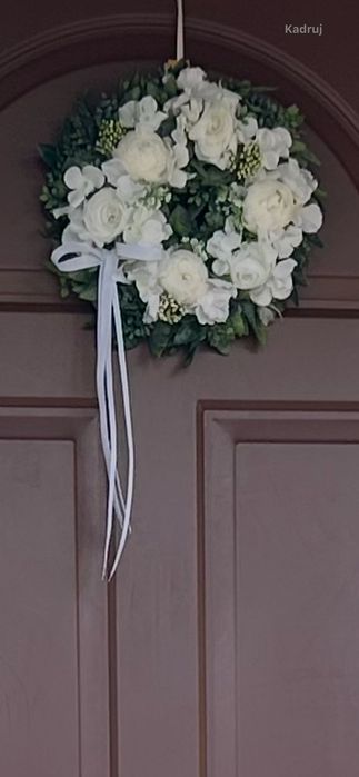 Ozdoby wesele na drzwi