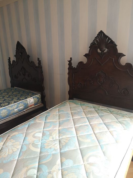 cama de solteiro antigas de madeira maciça