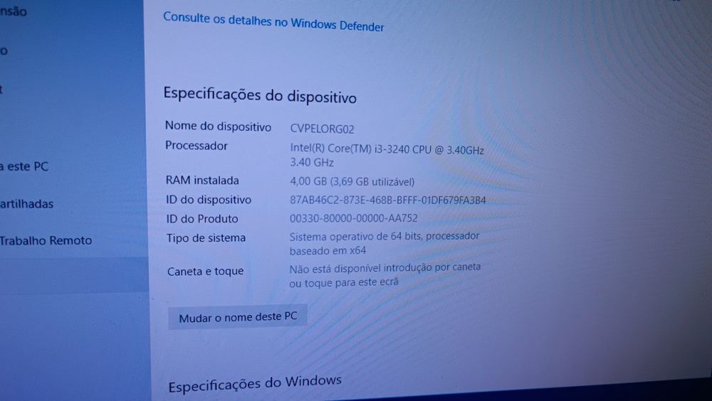 Computador i3, pequeno