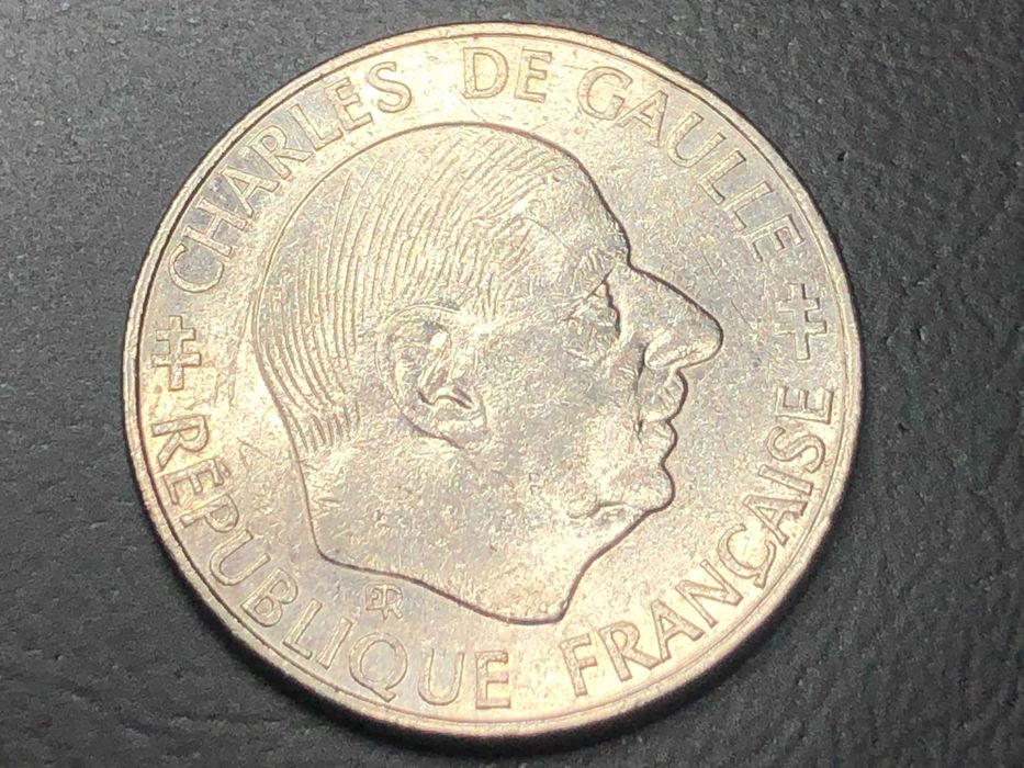 França 1988 - 1 Franc Cuproniquel- 30° Aniversário da Quinta República