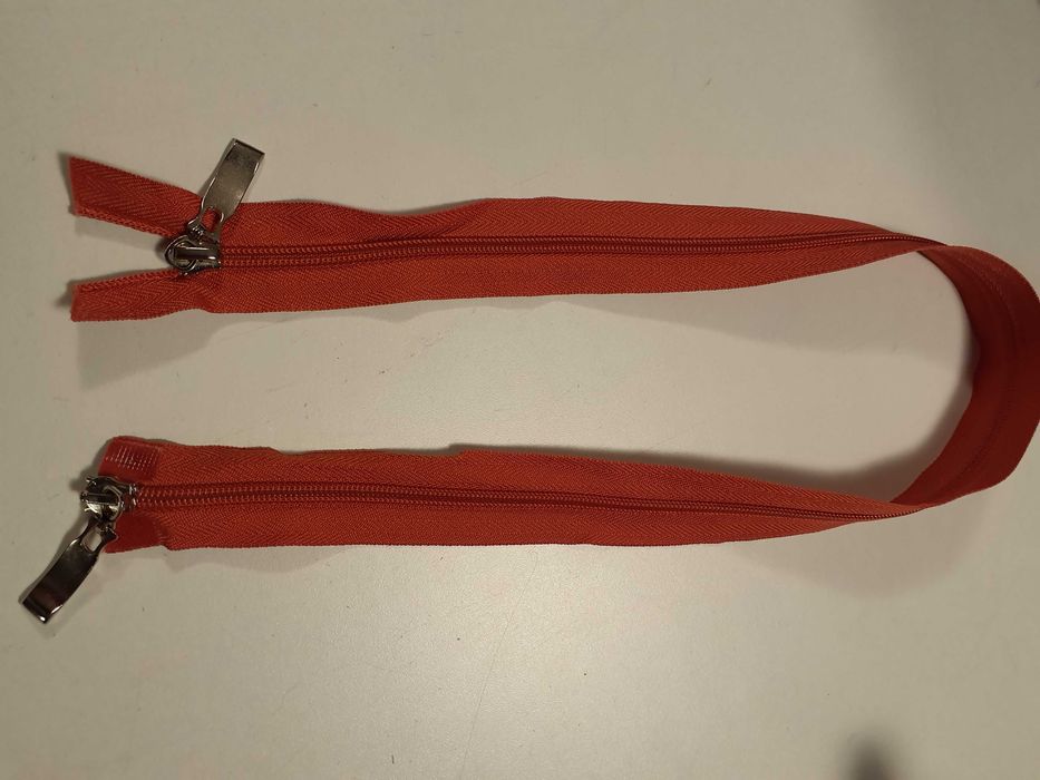 Zamek suwak 65 cm.dwustronnie rozdzielczy,rudy