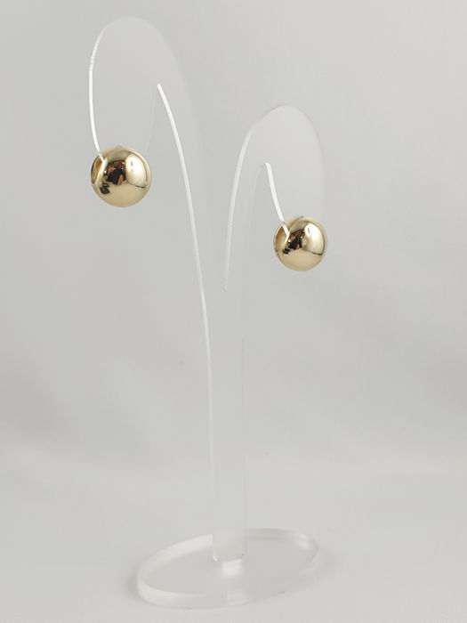 Obłędne modne złote nowe kolczyki Au.585  kulki