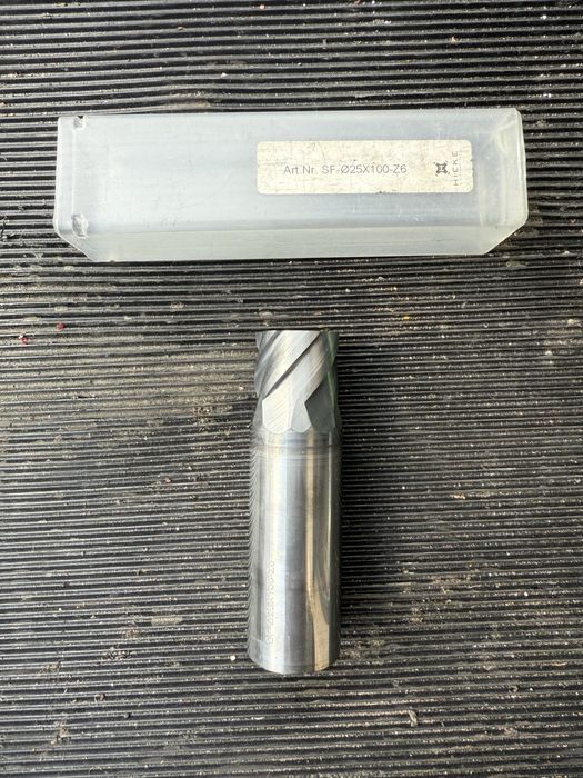 Frez VHM 25 mm 6 ostrzy Hitec SF Ø25x100 Z6 CNC