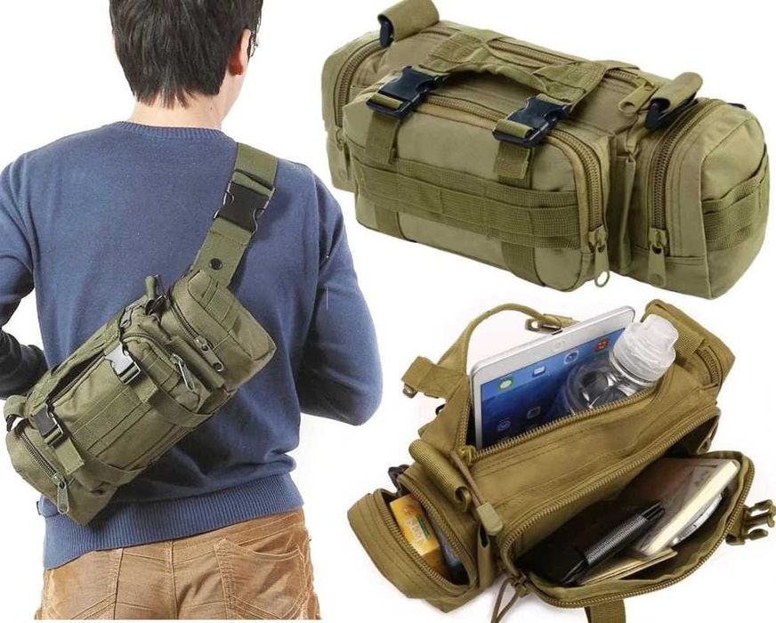 Torba taktyczna saszetka turystyka nerka podróż militarna K-662 Khaki