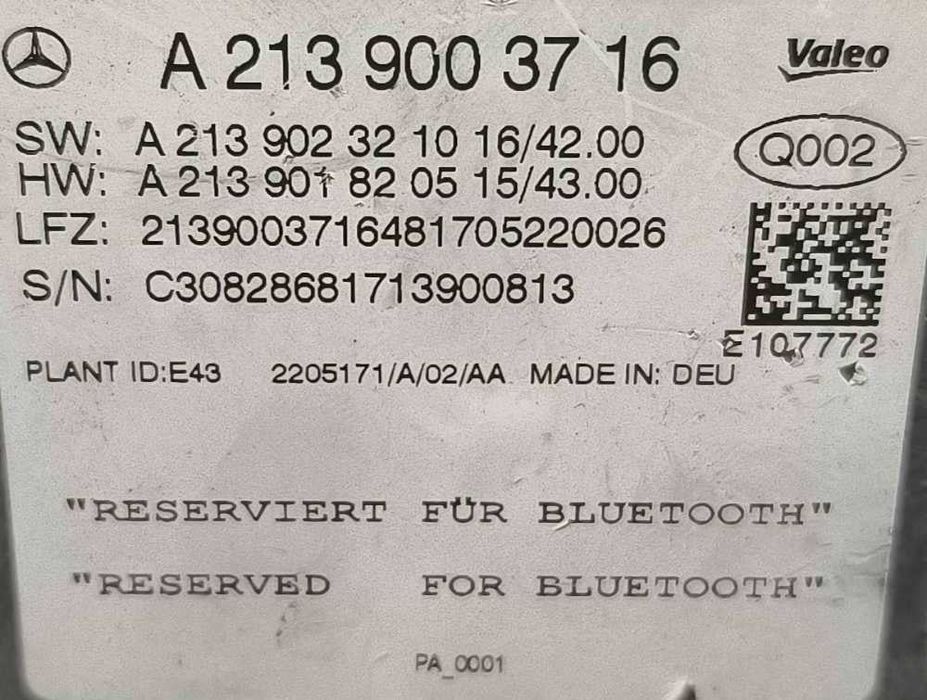 Módulo Câmera A2139003716 - 13402