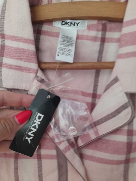 DKNY koszula nocna krata M nowa oryginał 38 z metkami bawełna