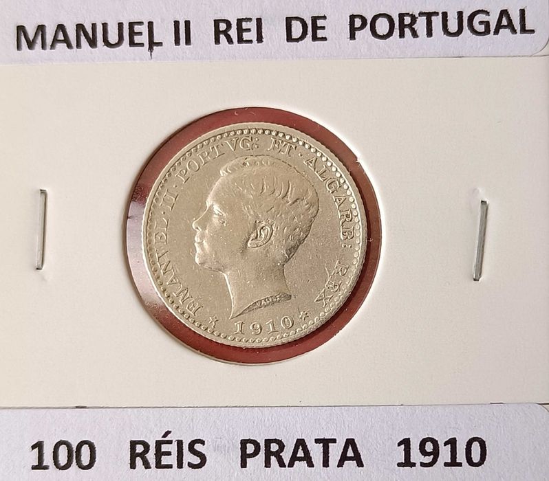 2 Moedas da Monarquia Portuguesa D. Manuel  II  4º Dinastia  ( PRATA )