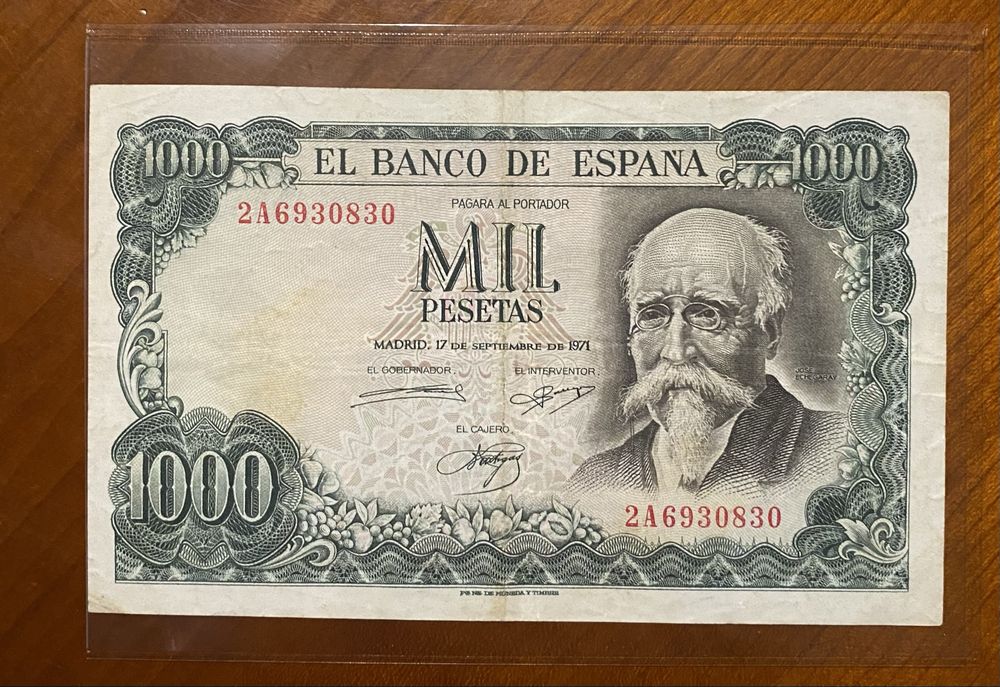 Nota 1576 - ESPANHA Mil Pesetas 1971