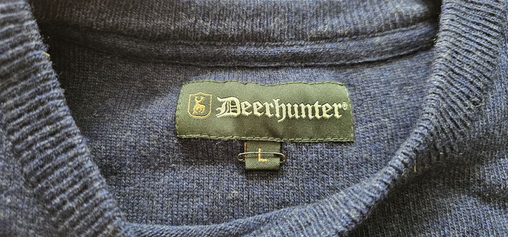 Derrhunter wełniany sweter myśliwski męski rozmiar L stan bardzo dobry