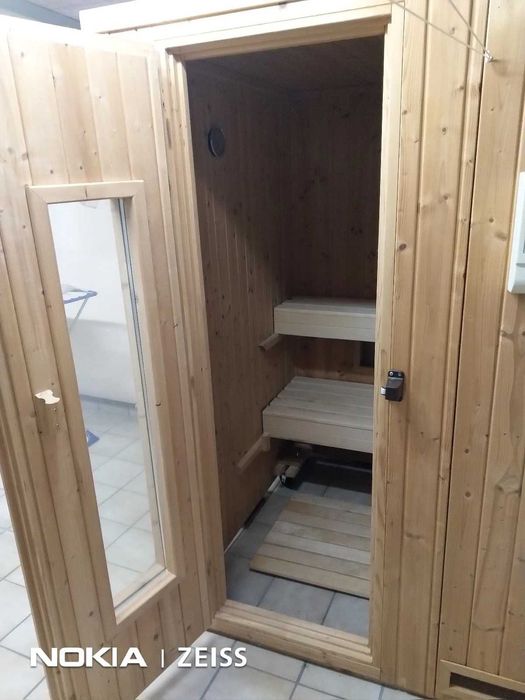 Sauna FIŃSKA z DREWNA Paneli Drewniana 3,6kw 220v piec +akcesoria MAŁA