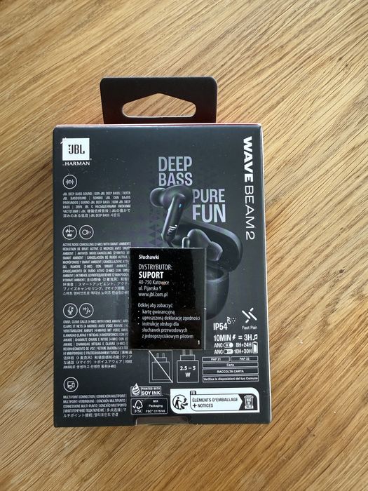 Słuchawki JBL Wave Beam nowe