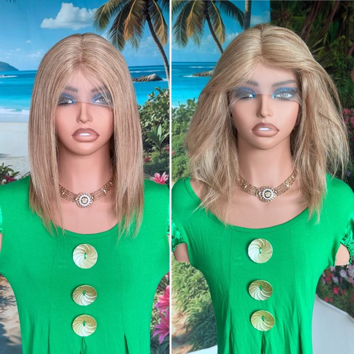 Натуральный парик имитация кожи славянка детские светло русые волосы