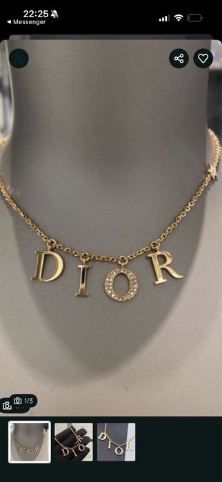 Naszyjnik dior zloty