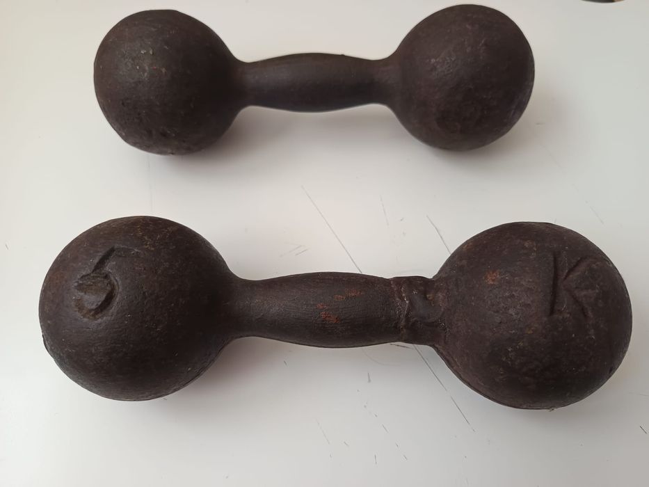 Soviet vinted casted iron dumbel(par)