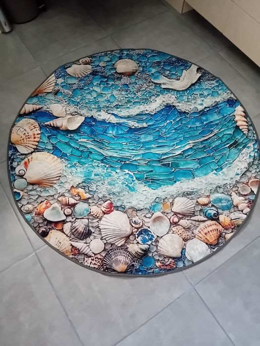 Dywan antypoślizgowy okrągły 90 cm Nowy