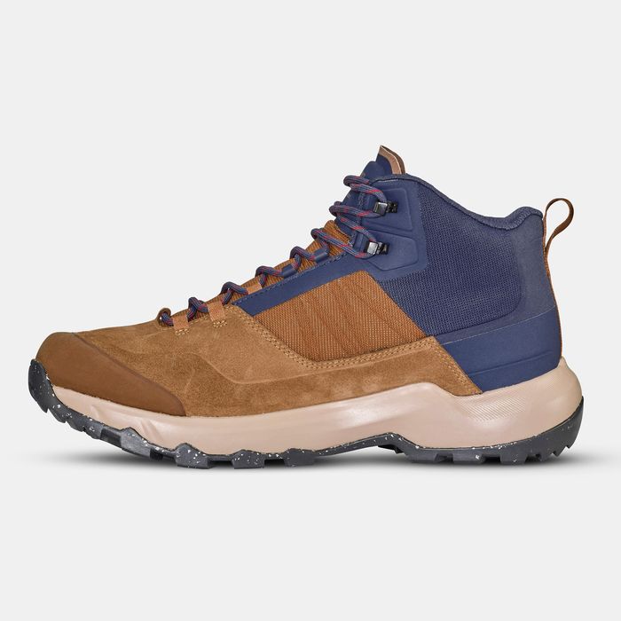 Botas impermeáveis de caminhada na montanha mh500 Mid homem Castanho