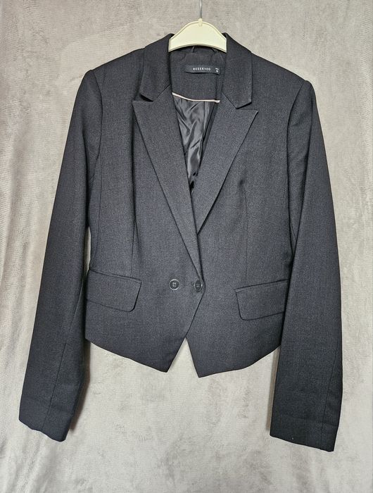 Damski żakiet marynarka Reserved 38 grafitowy