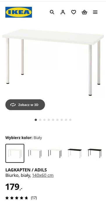 Rezerwacja Biurko IKEA Lagkapten / Adils