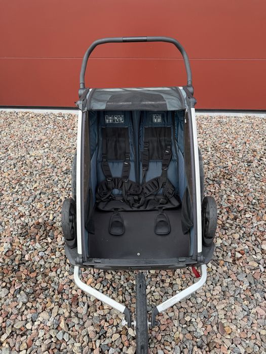 Thule Chariot Cross 2 + Jogging Kit + dyszel i zaczep | Majolica Blue