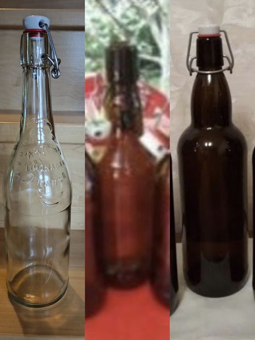 Бутилки з бугельною пробкою, кришкою 1л, 0.75 та 0.5л