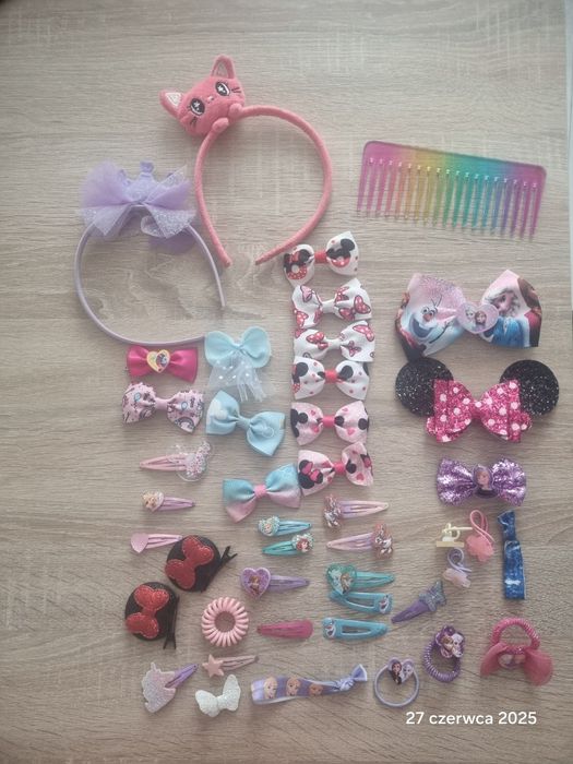 Komplet akcesorii do wlosow kraina lodu, myszka minnie