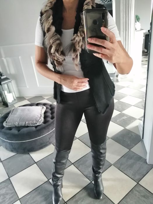 Rossodisera kamizelka futro skóra naturalna