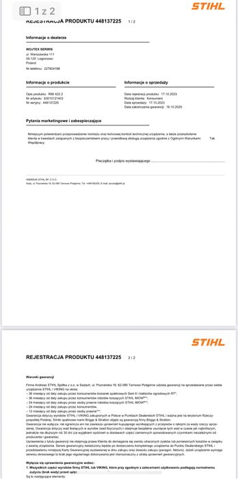 Robot koszący STIHL iMow 422 jak nowy